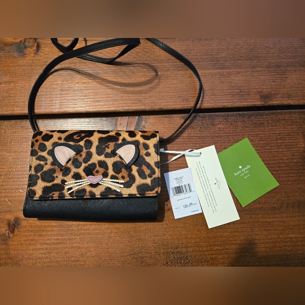 NWT Kate Spade Leopard Crossbody